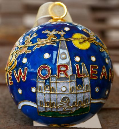 Kitty Keller Designs Santa Flying Over St. Louis Cathedral Ornament ...