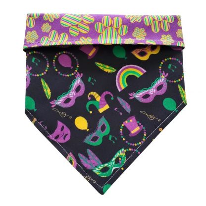 Mardi Gras Reversible Dog Bandana