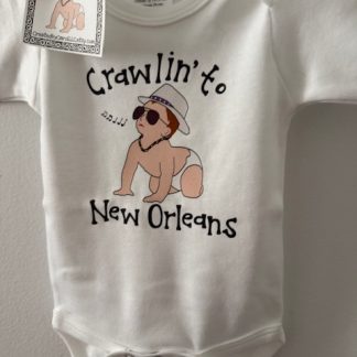 Crawling To New Orleans Baby Onsie