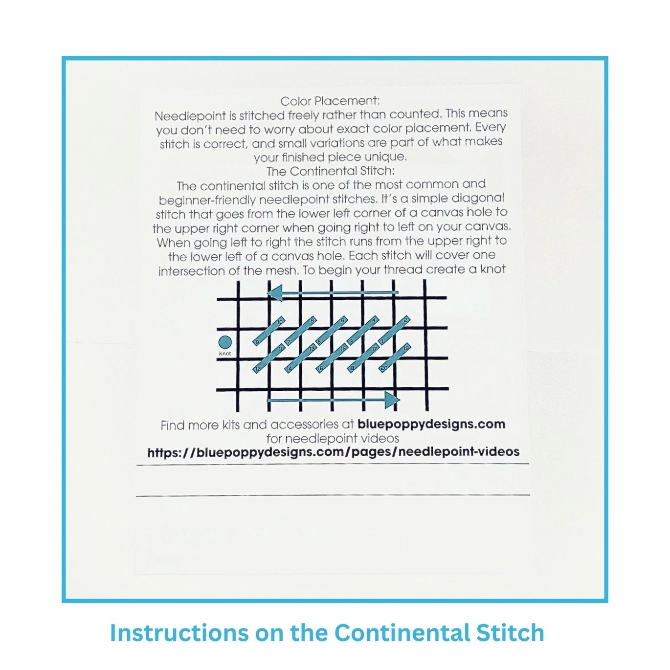 Blue Crab Needlepoint Kit - Image 3