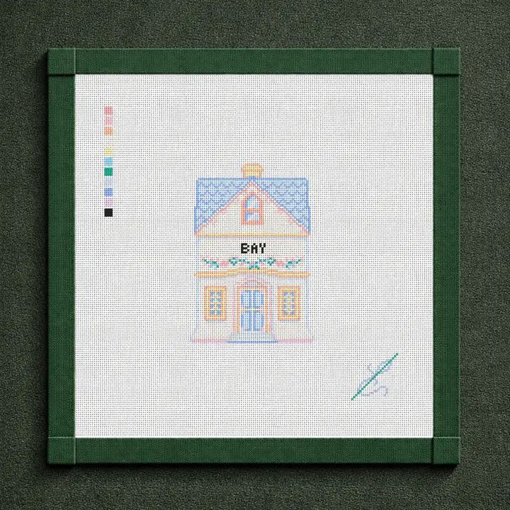 Lenox Bay House Needlepoint Canvas