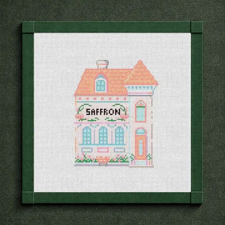 Lenox Saffron Spice House Needlepoint Canvas