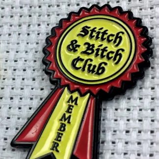 RED Stitch & Bitch Club Needle Minder